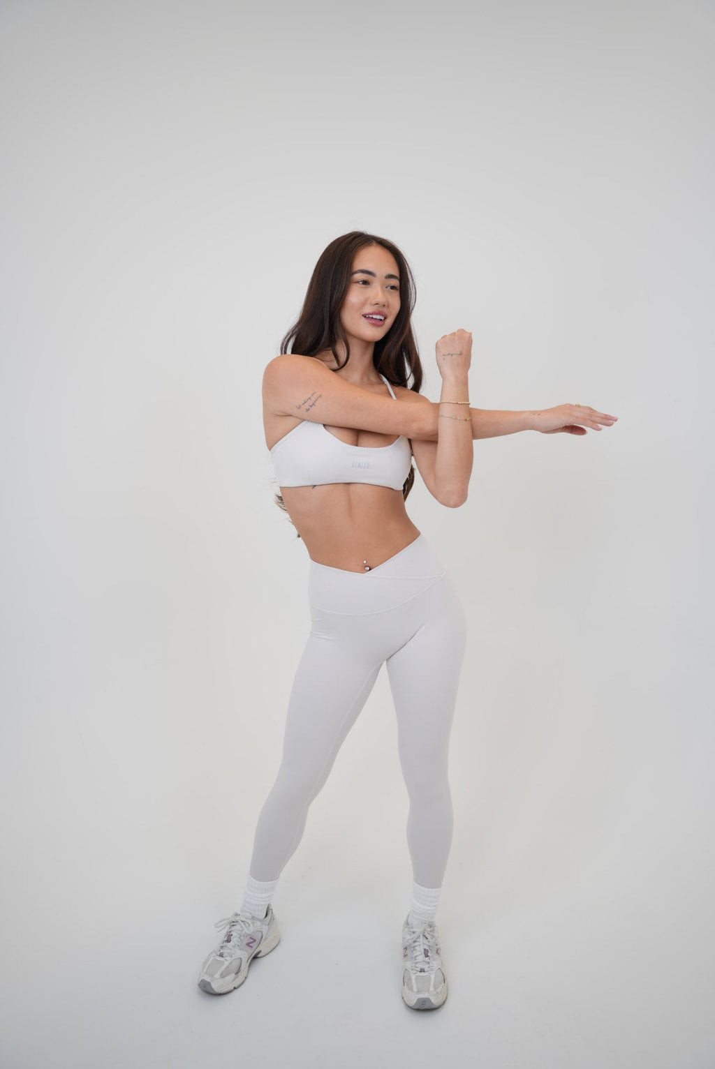 Mallas con cintura en V My Time Is Divine Lime White Sculpt