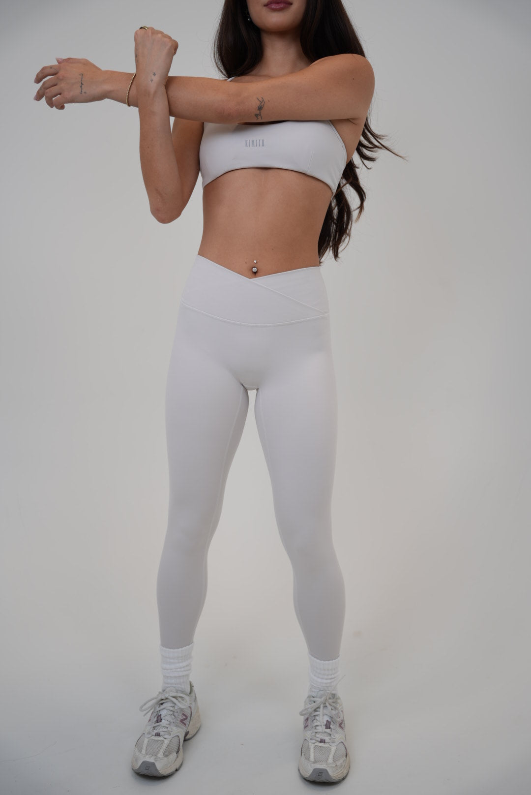 Mallas con cintura en V My Time Is Divine Lime White Sculpt