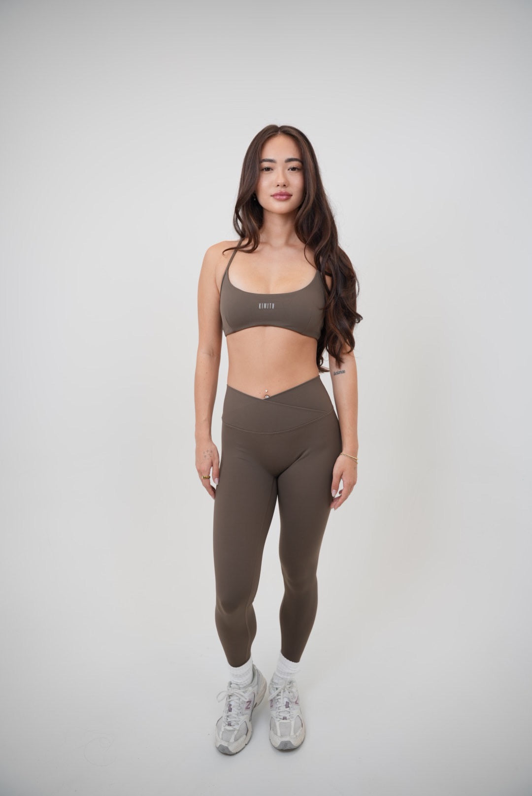 My Time Is Divine Brown Esculpe el Legging con Cintura en V