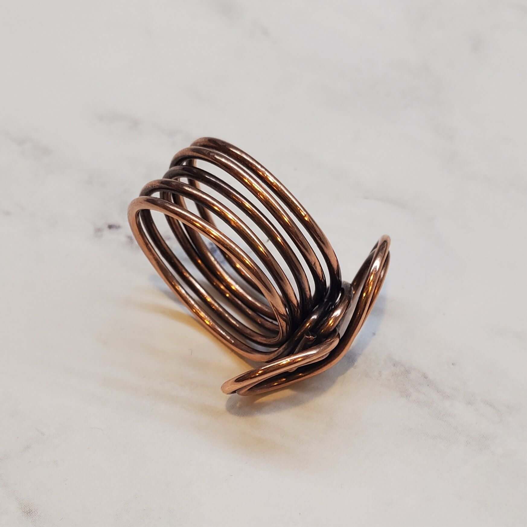 Ring | Handmade Copper Sculpted Double Infinity Eternity Ring