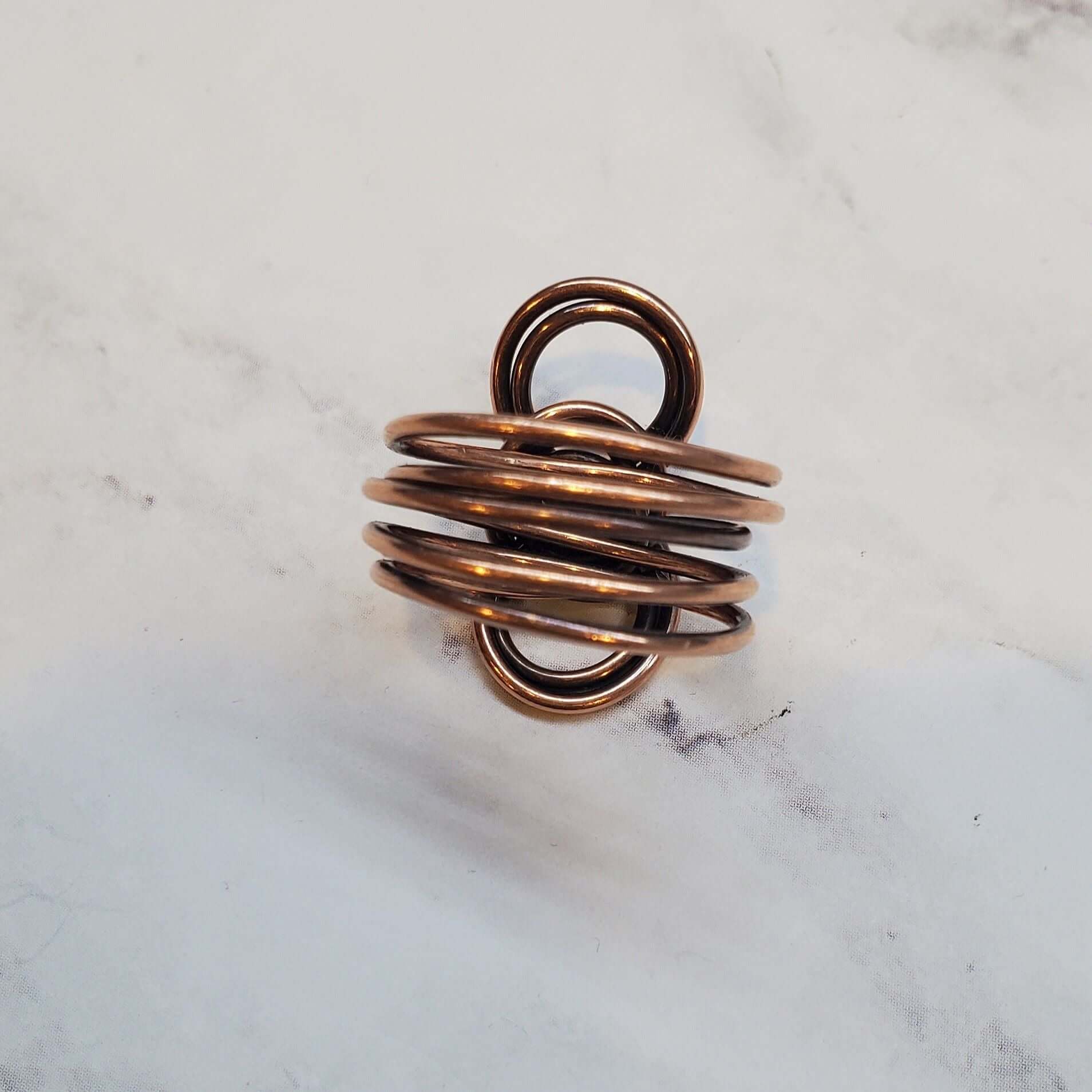Ring | Handmade Copper Sculpted Double Infinity Eternity Ring