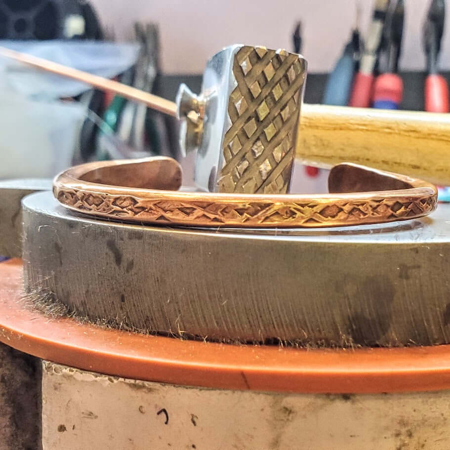Bracelet | Handmade 2 Ounce 6 Gauge Copper Hammered Bigga