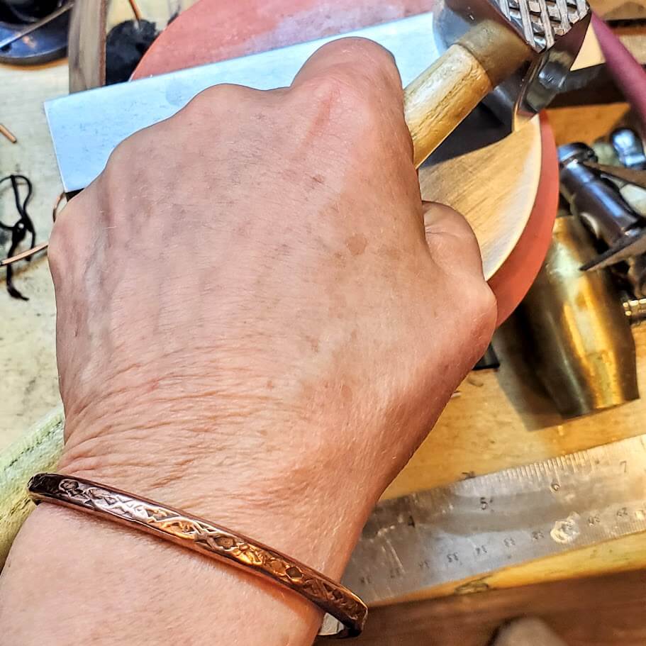 Bracelet | Handmade 2 Ounce 6 Gauge Copper Hammered Bigga