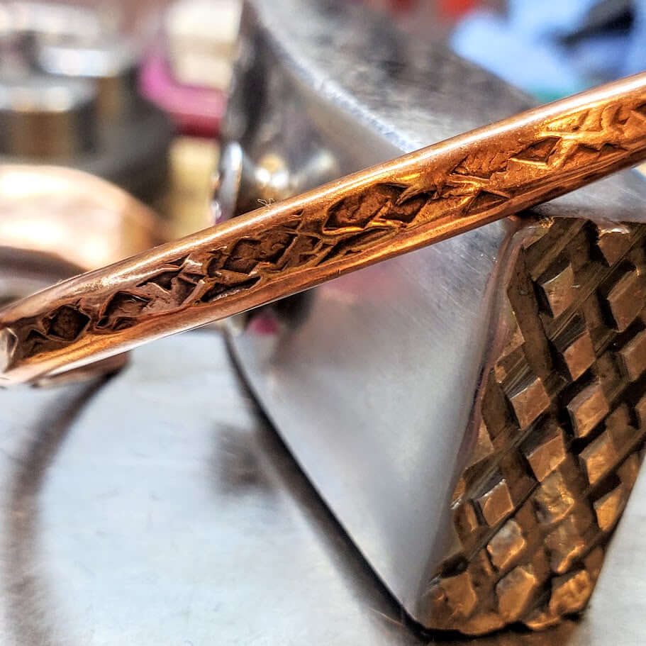Bracelet | Handmade 2 Ounce 6 Gauge Copper Hammered Bigga