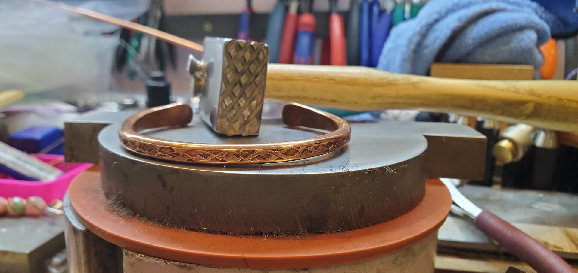 Bracelet | Handmade 2 Ounce 6 Gauge Copper Hammered Bigga
