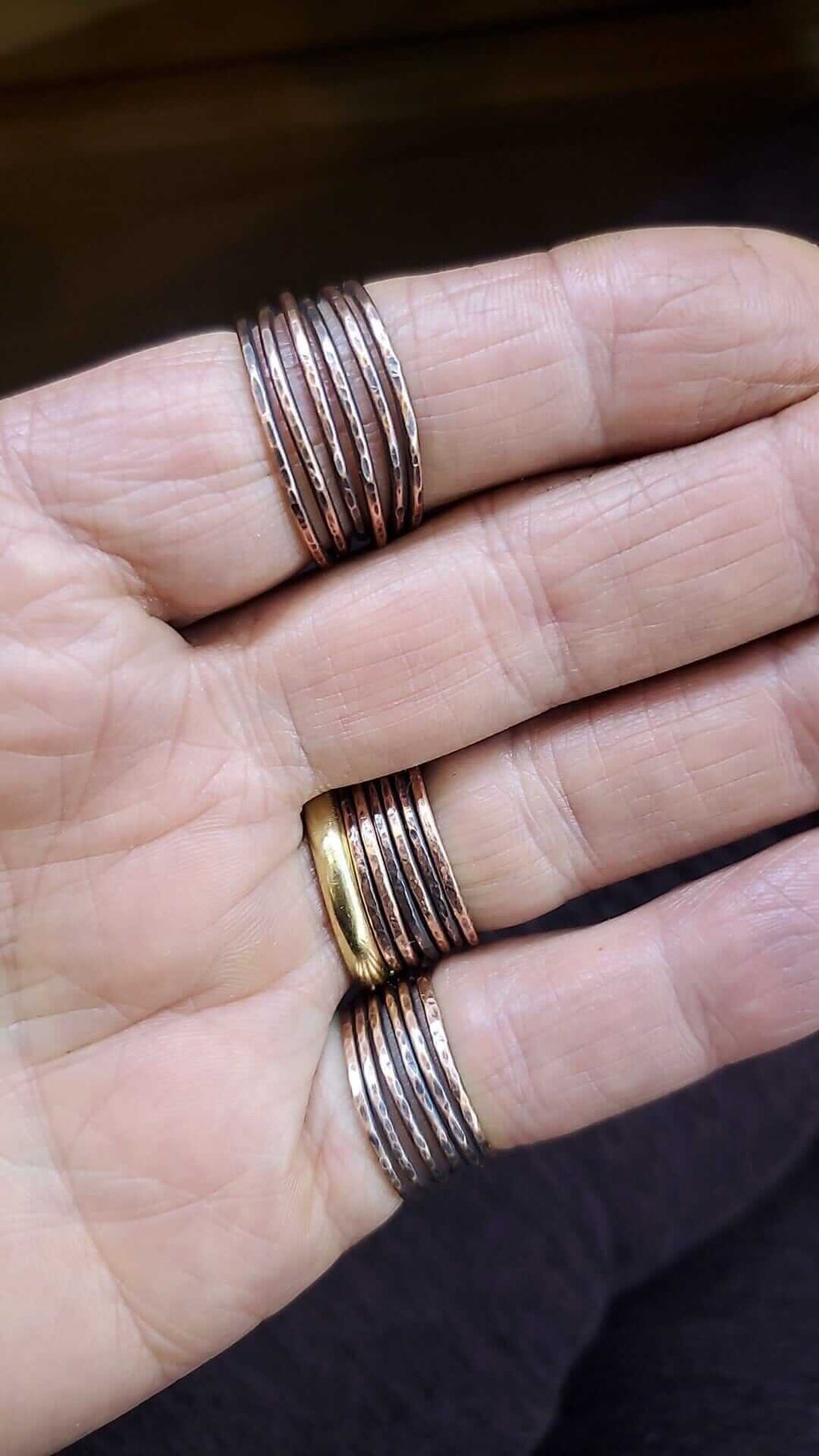 Ring | Handmade Copper Wire Wrapped Crystal Heart Glam Ring