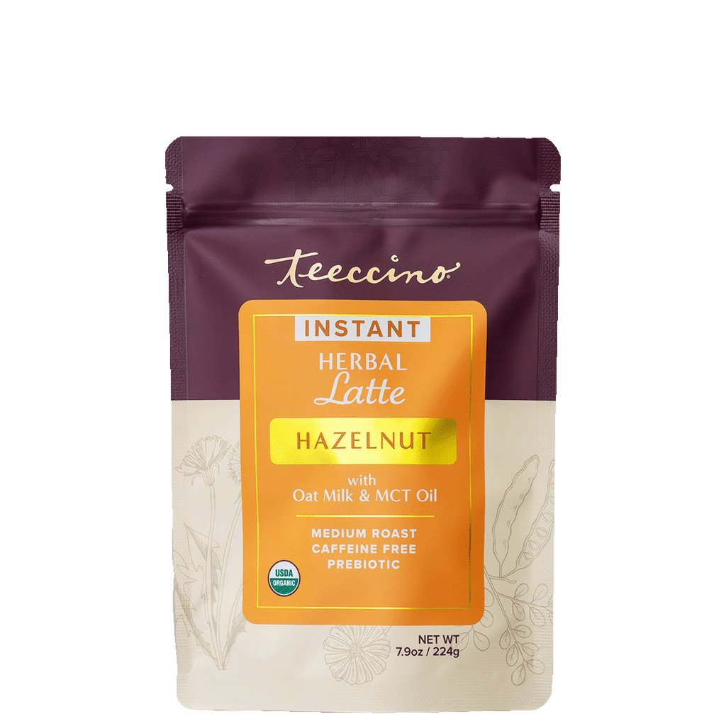 Café con leche herbal instantáneo de avellana