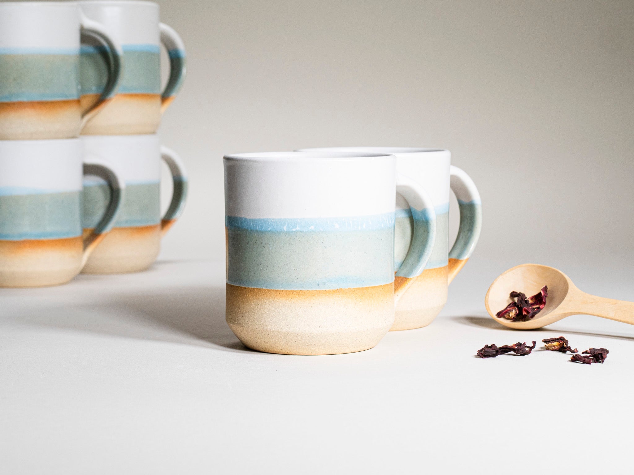Tea | Ceramic Coffee Tea Mug with Handle Light Blue