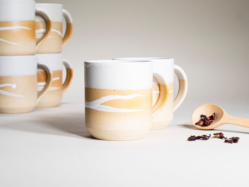 Tea | Ceramic Coffee Tea Mug with Handle Sandy White
