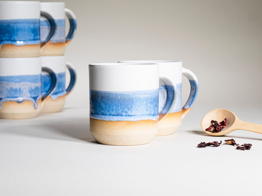Tea | Ceramic Coffee Tea Mug with Handle Blue