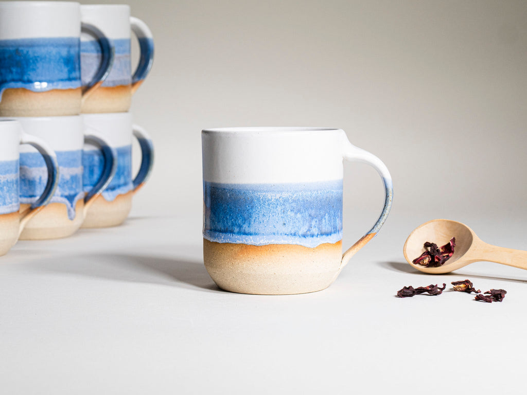 Tea | Ceramic Coffee Tea Mug with Handle Blue