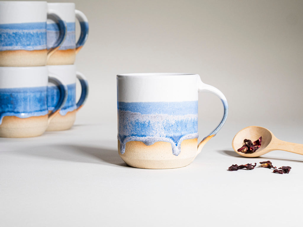 Tea | Ceramic Coffee Tea Mug with Handle Blue