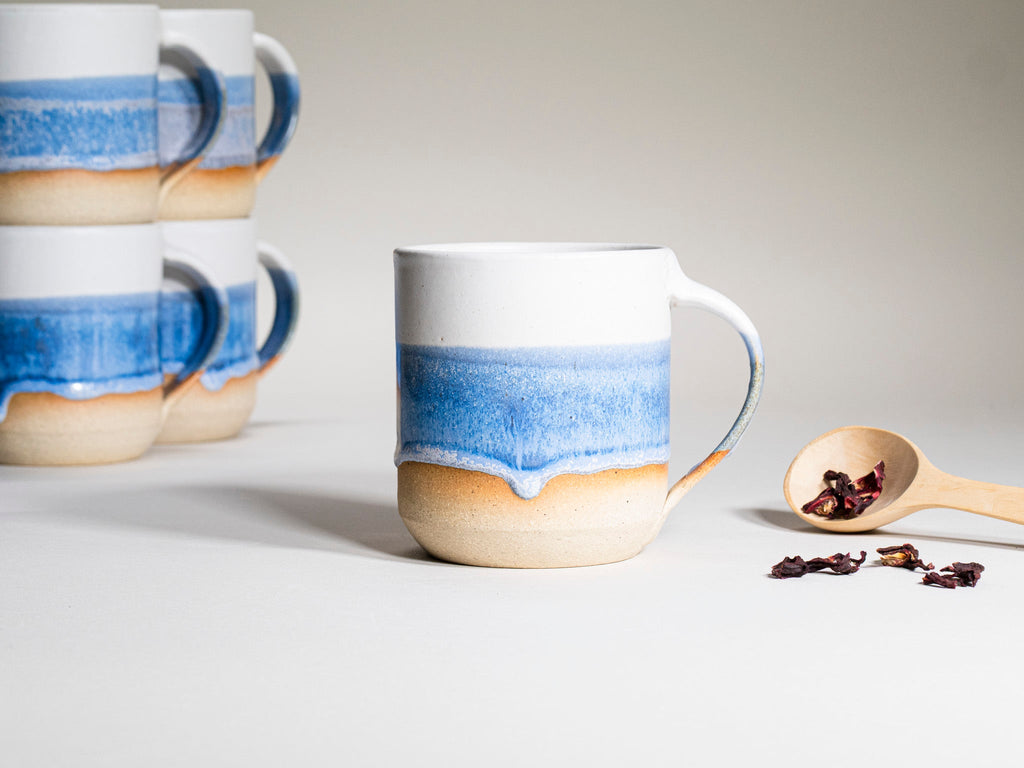 Tea | Ceramic Coffee Tea Mug with Handle Blue