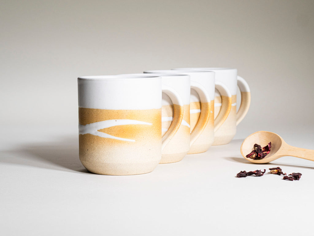 Tea | Ceramic Coffee Tea Mug with Handle Sandy White