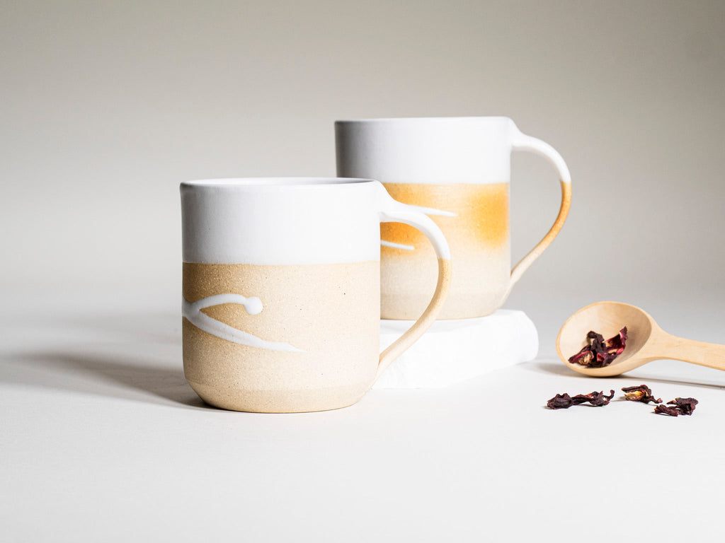 Tea | Ceramic Coffee Tea Mug with Handle Sandy White