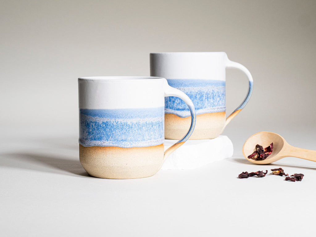 Tea | Ceramic Coffee Tea Mug with Handle Blue