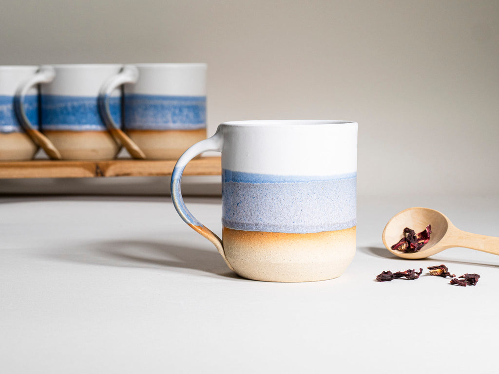 Tea | Ceramic Coffee Tea Mug with Handle Blue