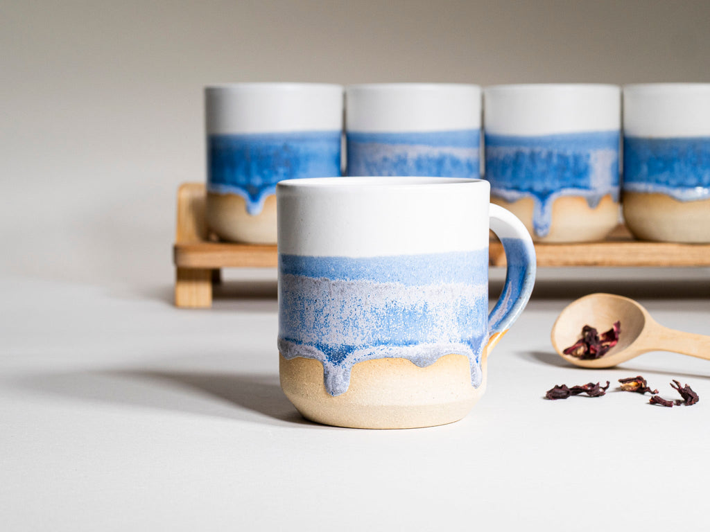 Tea | Ceramic Coffee Tea Mug with Handle Blue