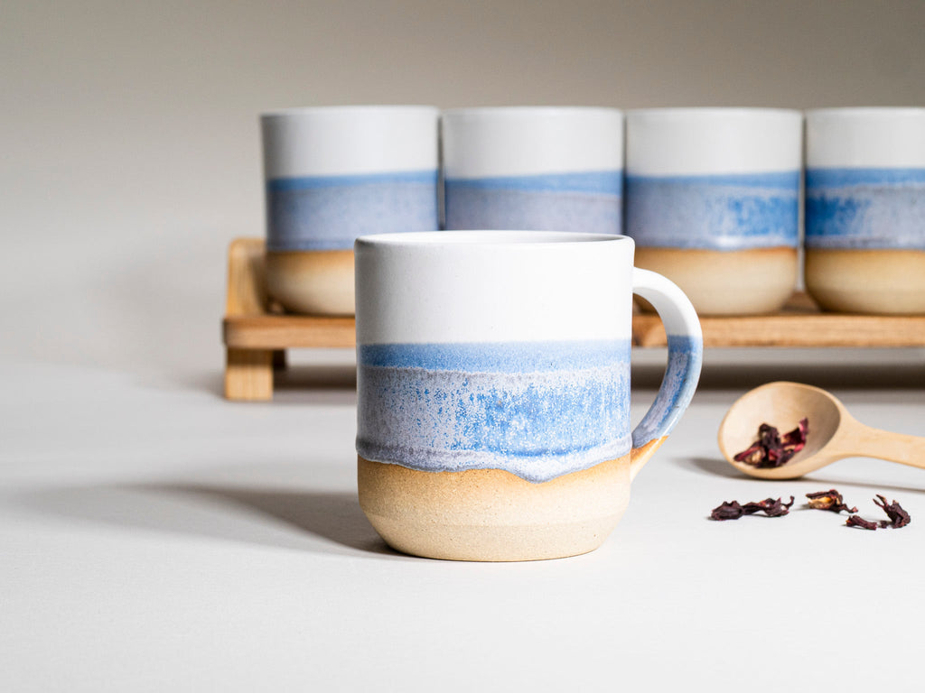 Tea | Ceramic Coffee Tea Mug with Handle Blue