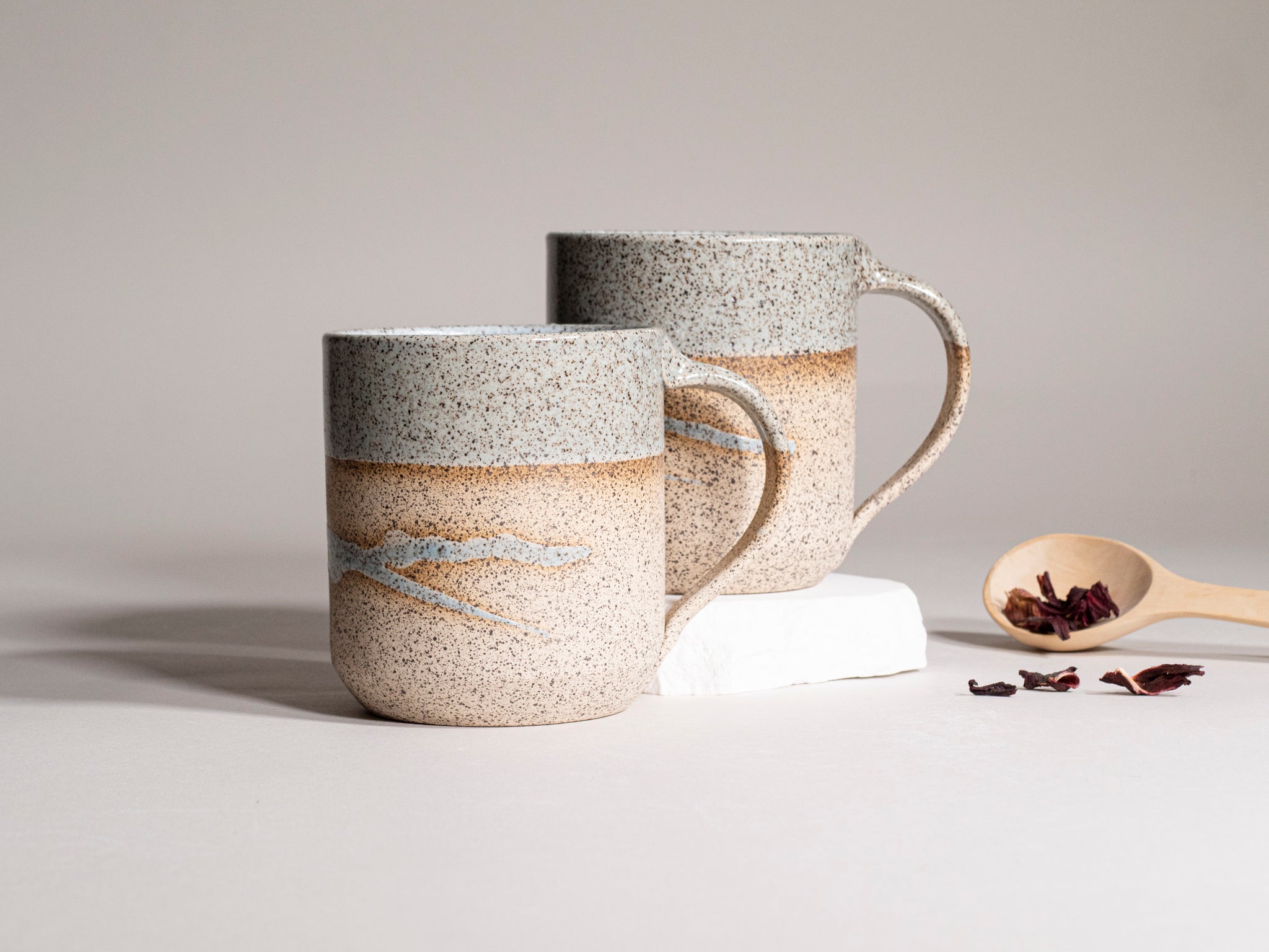 Tea | Ceramic Coffee Tea Mug Speckled Blue