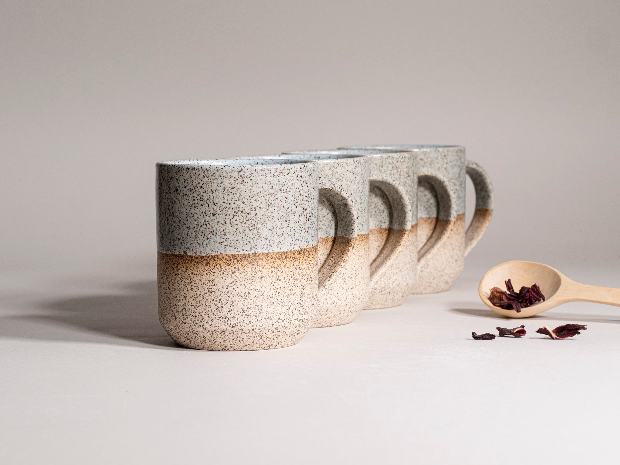 Tea | Ceramic Coffee Tea Mug with Handle Speckled Blue