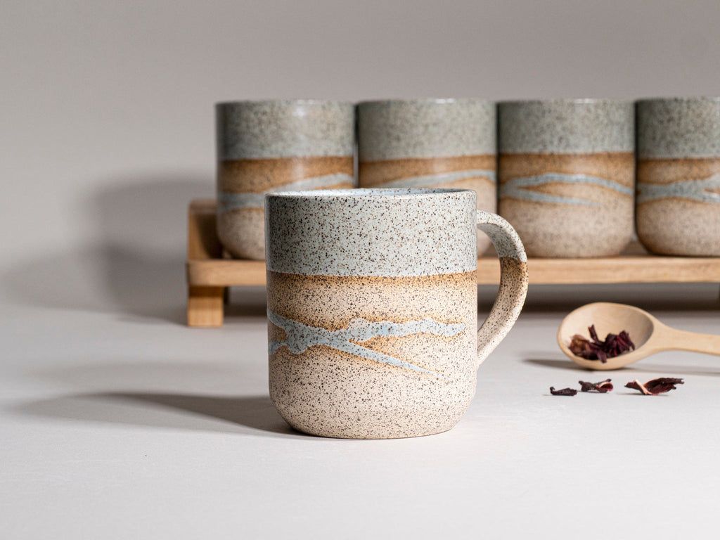 Tea | Ceramic Coffee Tea Mug Speckled Blue