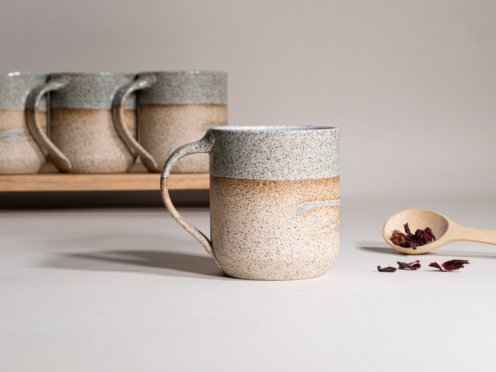 Tea | Ceramic Coffee Tea Mug Speckled Blue