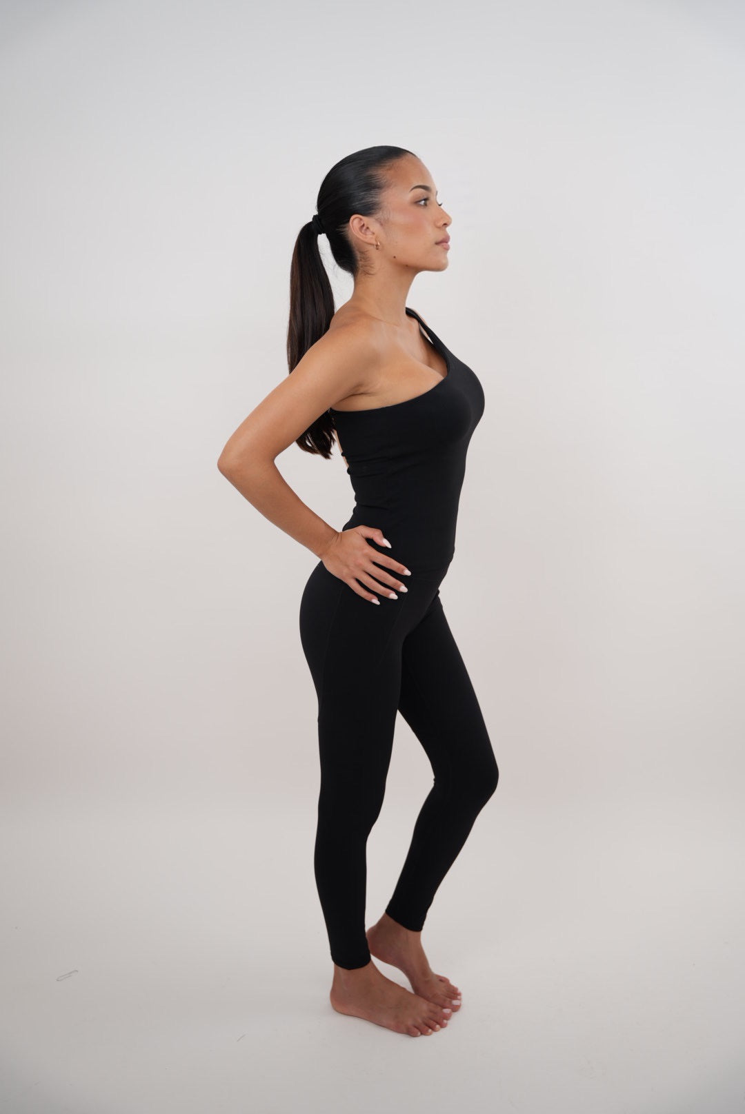 Legging Elástico Cómodo Negro "Soy Rica"
