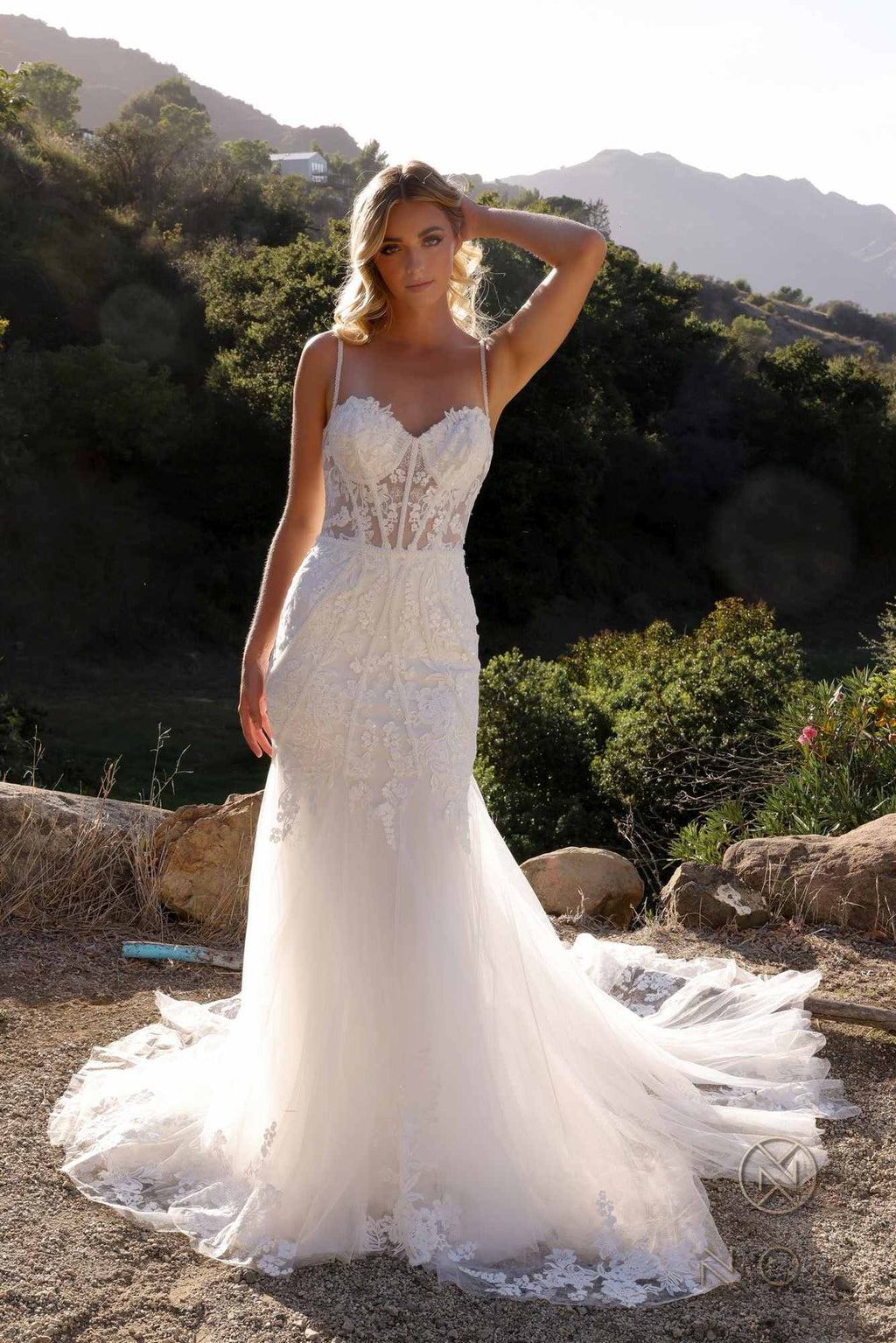 Nox Anabel JE1014L Long Applique Sleeveless Bridal Mermaid Dress is a wedding dress for wedding, formal events. It features tulle styling and a polished formalwear look suited for Honey Badger Books shoppers selecting special-occasion apparel.