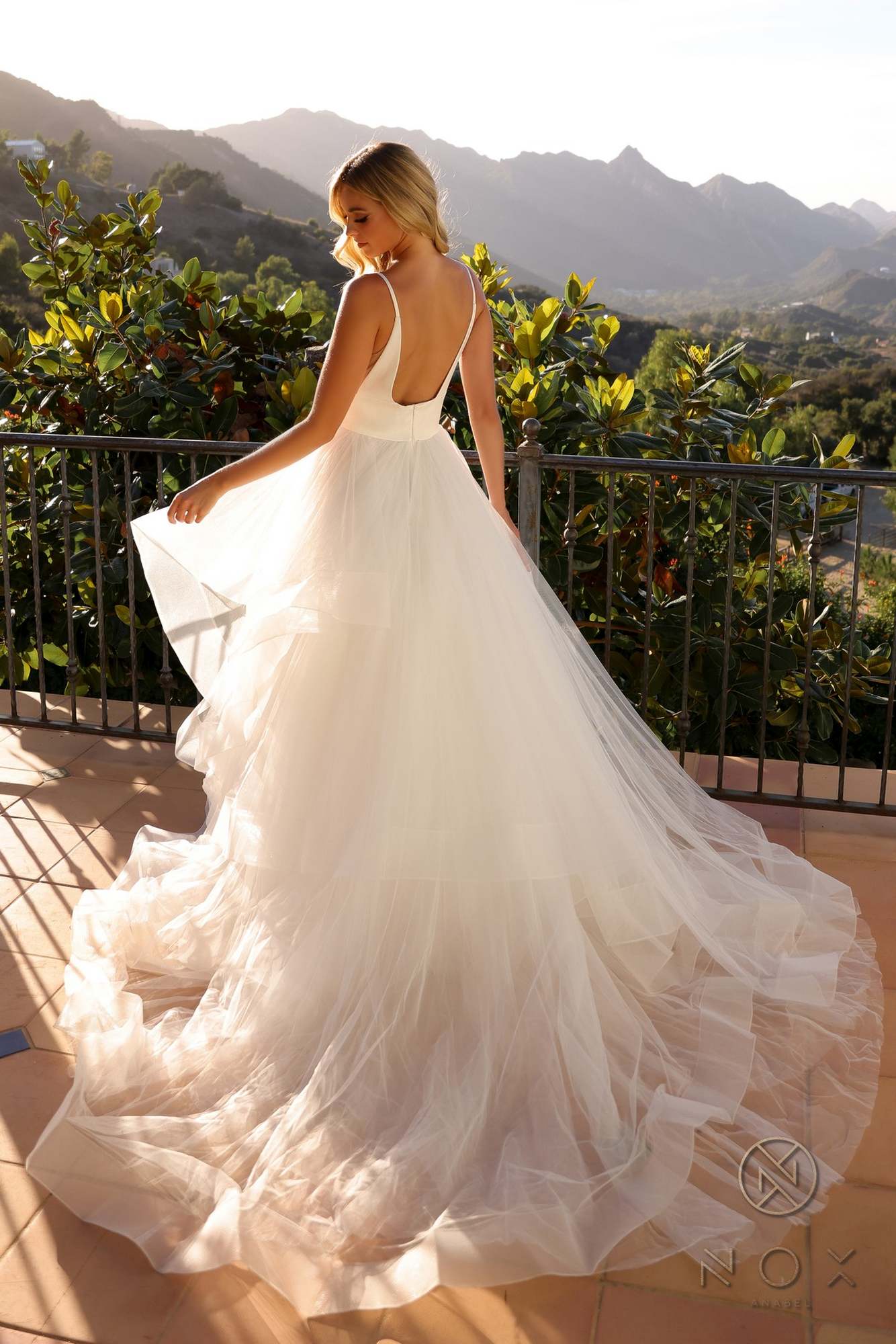 Wedding Dress | Nox Anabel Je997 Long Sleeveless Layered