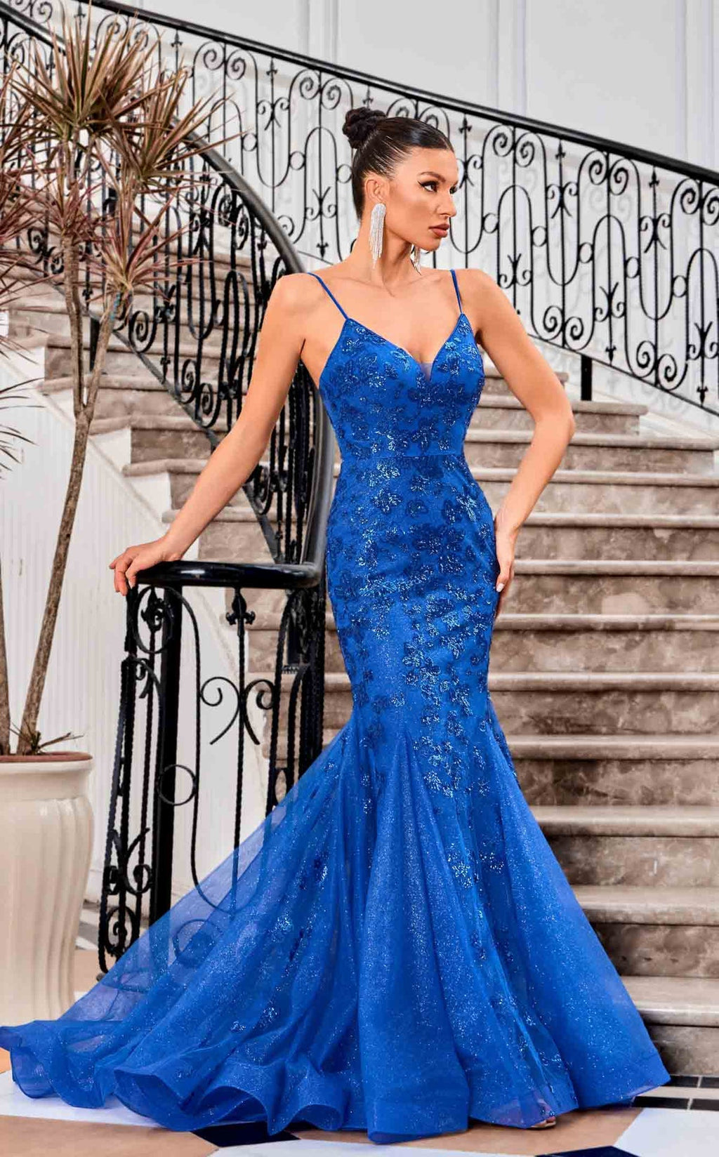 Tux-USA J24031 is a women’s formal gown for formal events. Key style details include plus size, beaded, v neck, mermaid. Use the product options for exact color and size selection.