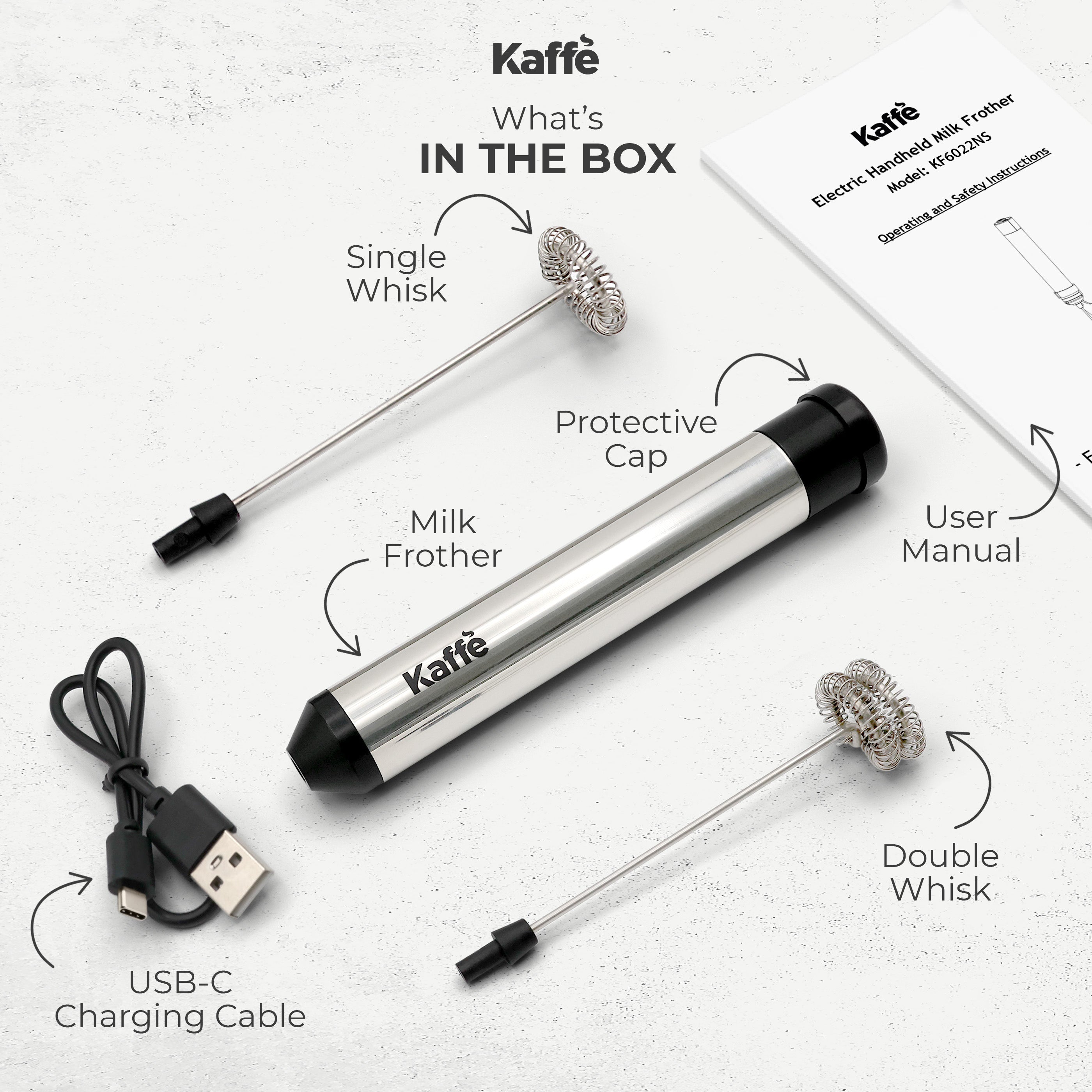 Milk Frother | Handheld Milk Frother (usb Rechargeable), Kf6022ns