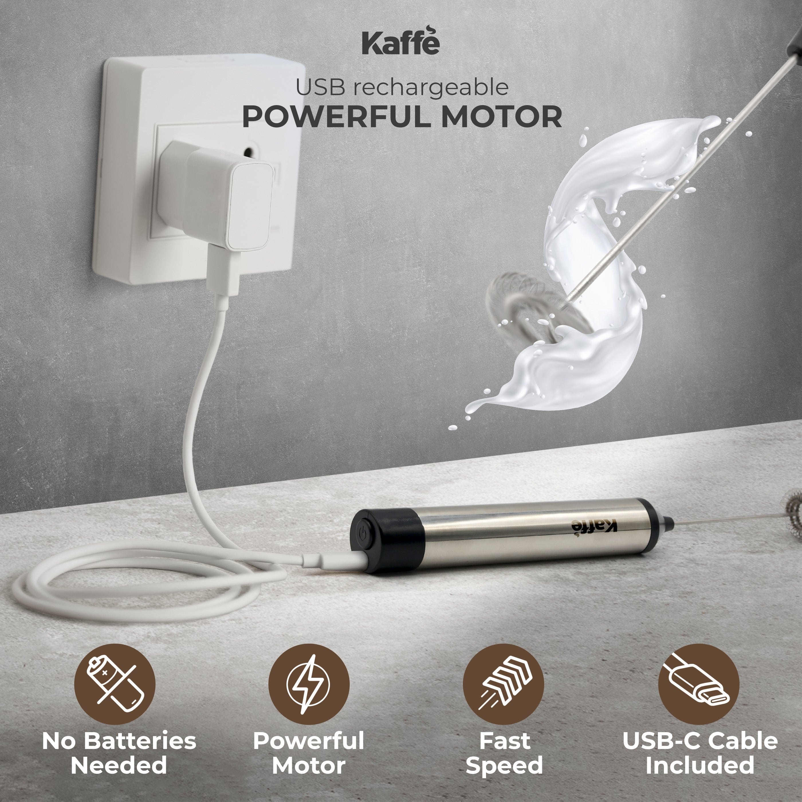 Milk Frother | Handheld Milk Frother (usb Rechargeable), Kf6022ns