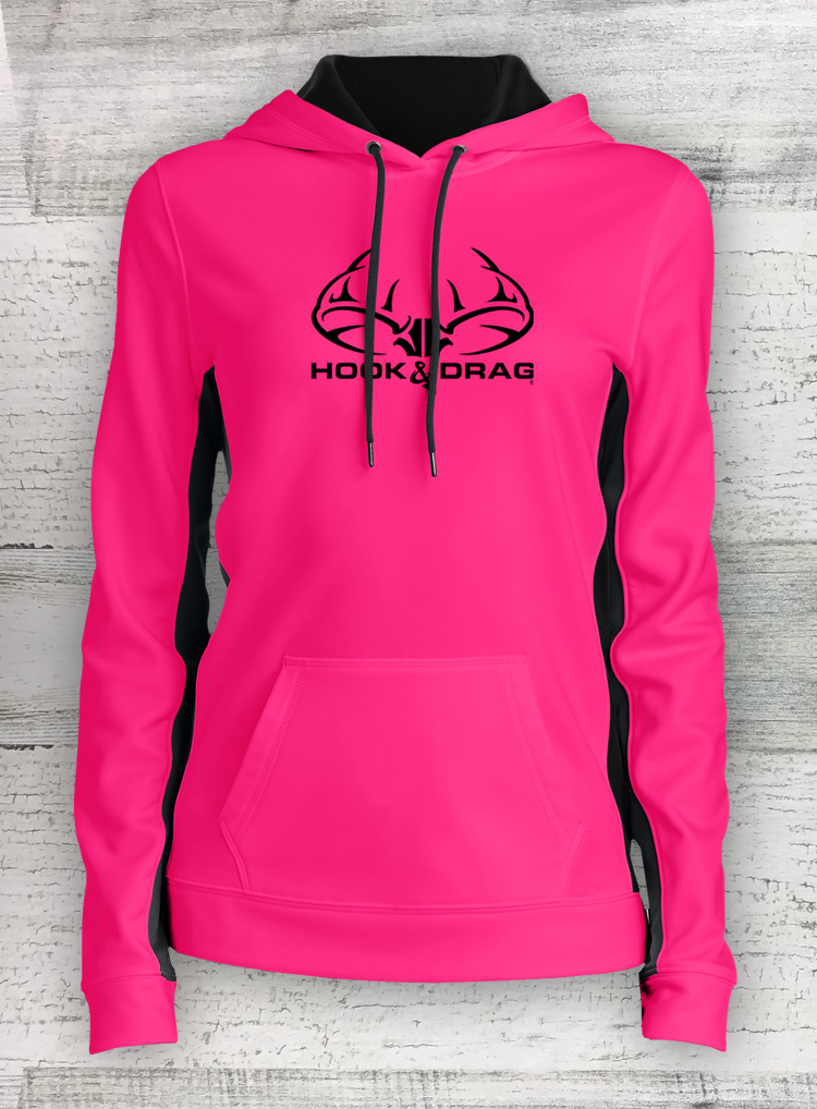 Sudadera con capucha y bloques de color de forro polar Sport-Wick® para mujer HD Big Buck