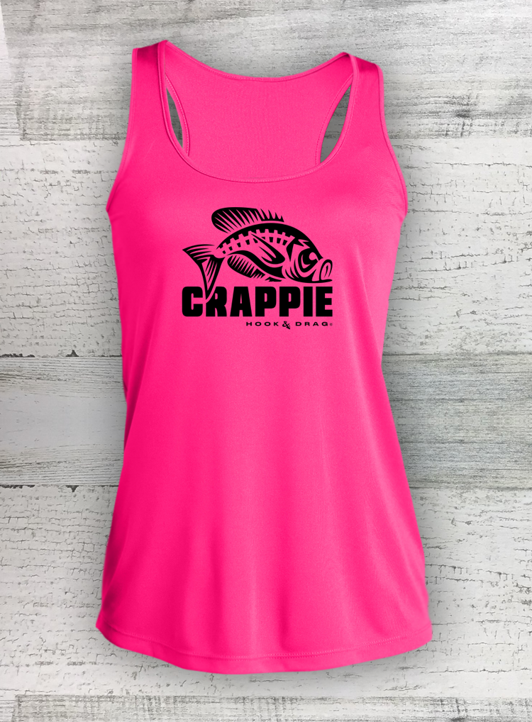 HD Fish - Modern Retro - Ladies Competitorâ„¢ Racerback Tank - Catfish, Walleye, Crappie and Bass