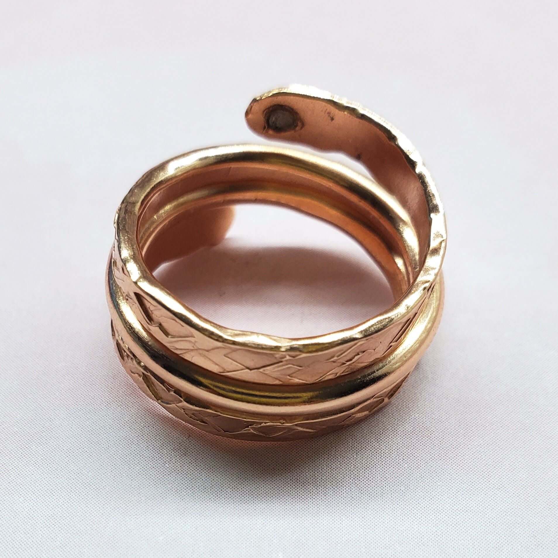 Ring | Matching Stackable Brides Mag Copper Crystal Embedded Wrap