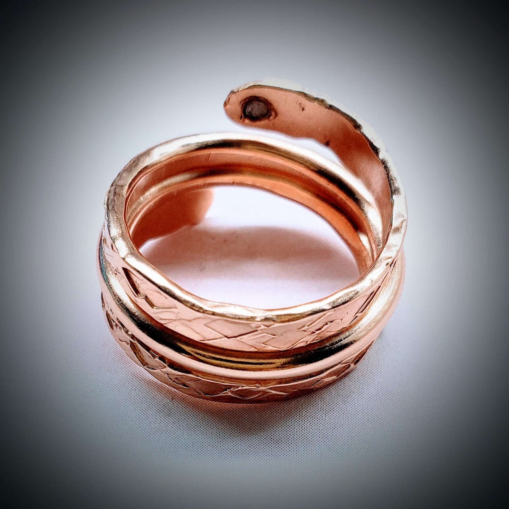 Ring | Matching Stackable Brides Mag Copper Crystal Embedded Wrap