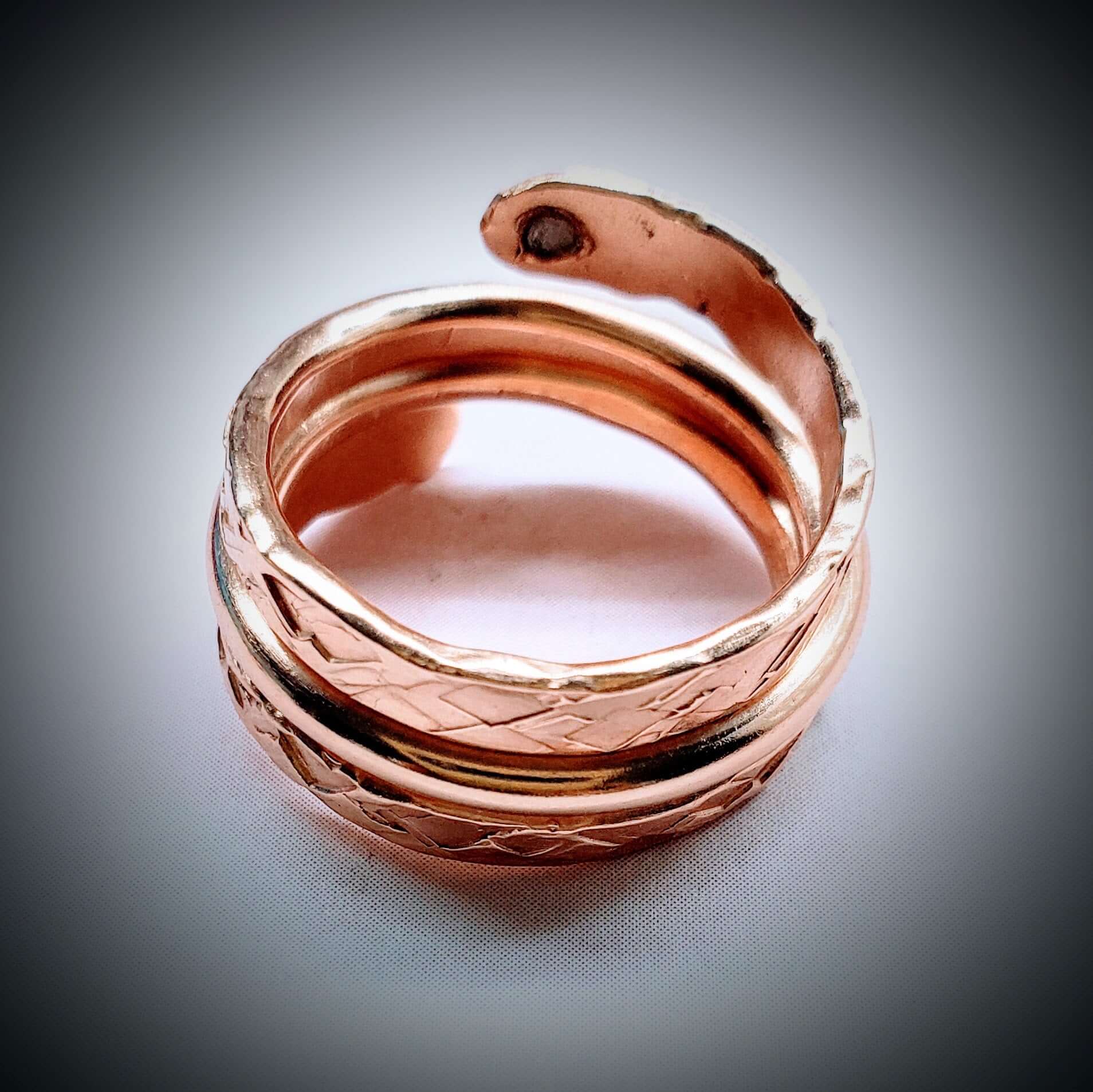 Ring | Matching Stackable Brides Mag Copper Crystal Embedded Wrap