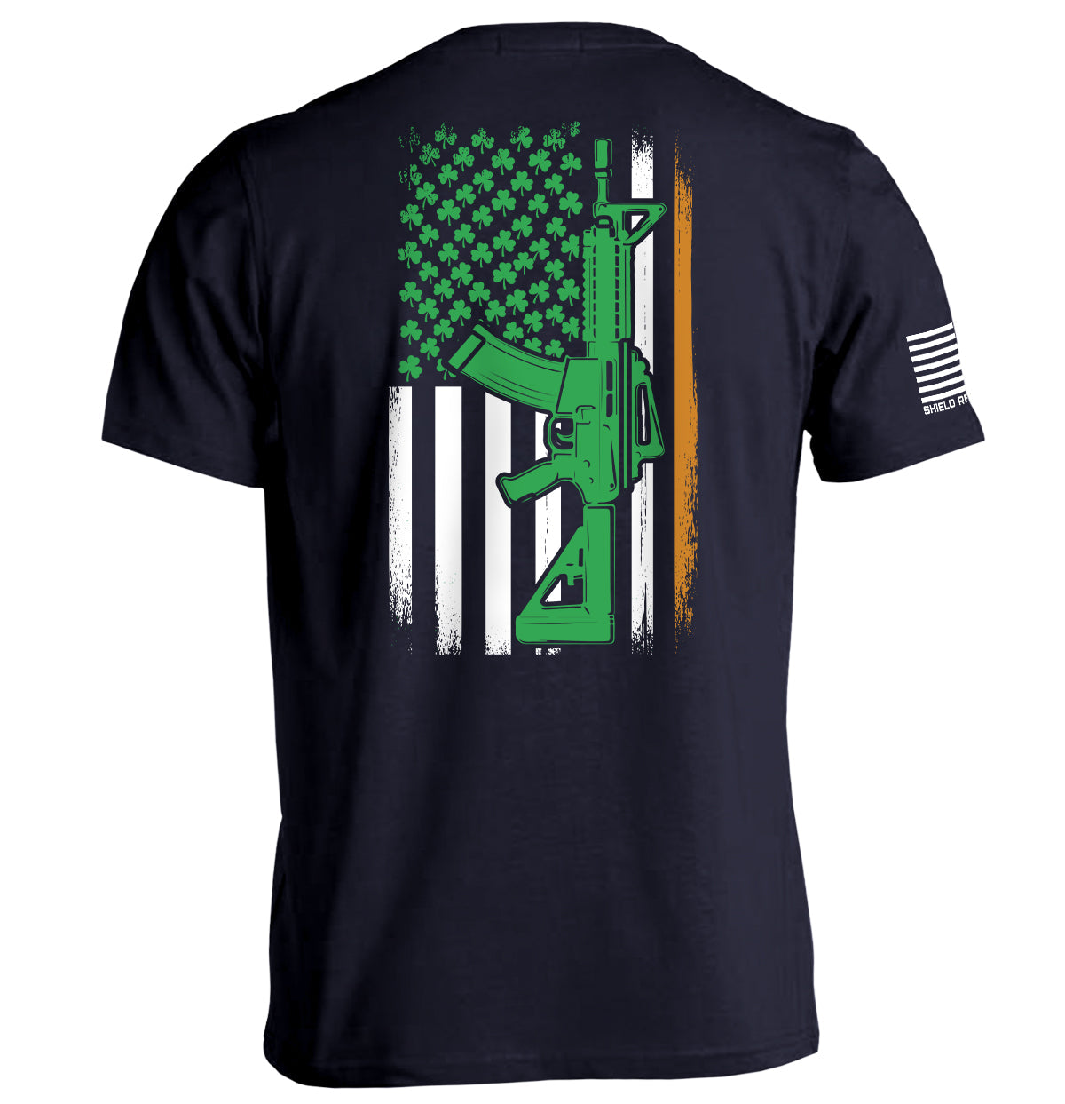Ar15 Irish American Flag Back Print