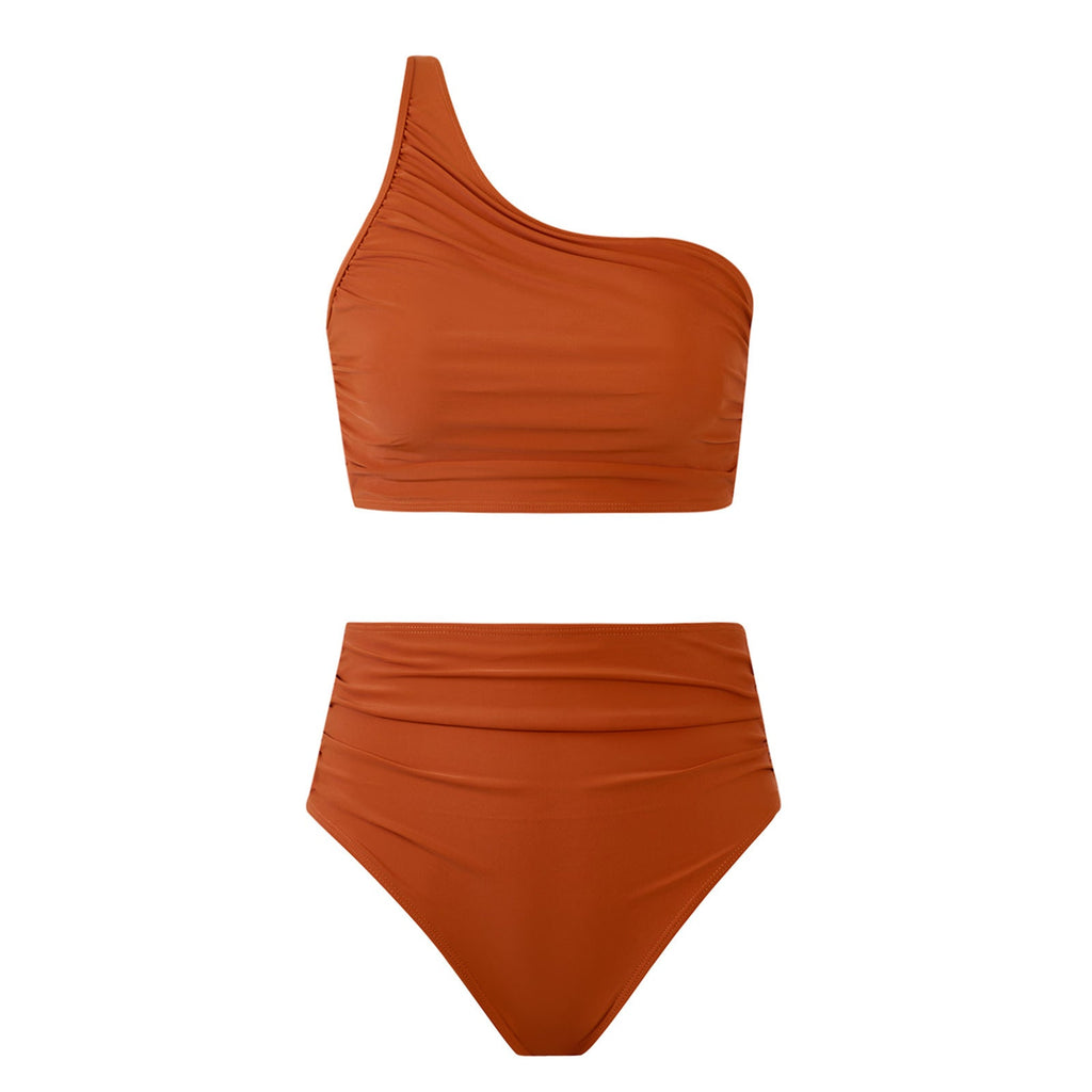 Product | High Waist Solid Color Bikini Swimsuit Women Split