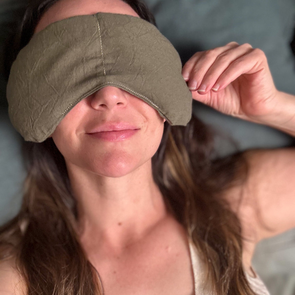 Eye Mask Neck Wrap Bundle Olive