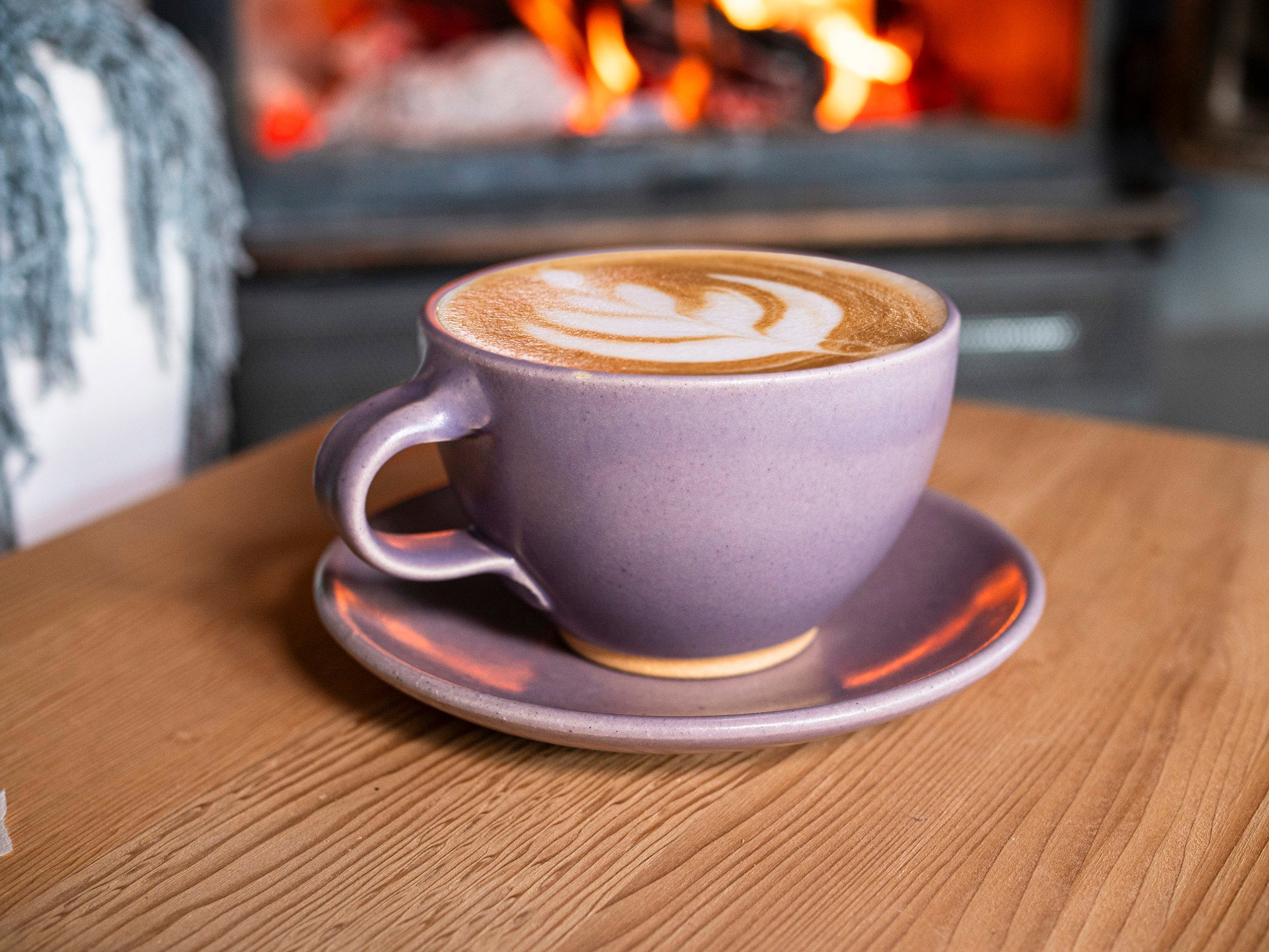 Cappuccino Cup, Latte Cup: Purple/White, approximately 10 -12 oz, Stoneware is a stoneware latte cup selected for drinkware shoppers, coffee bars, kitchen tableware, gift sets, and cozy beverage routines. Material details include 𝗦 & 𝗗𝗘𝗦𝗜𝗚𝗡: Stoneware Clay: includes lighter and darker tones in the clay Purple Glaze: may vary in lighter and darker tones of purple Materials: free of heavy metals (e. Available style options help shoppers choose the right version from the listing variants.