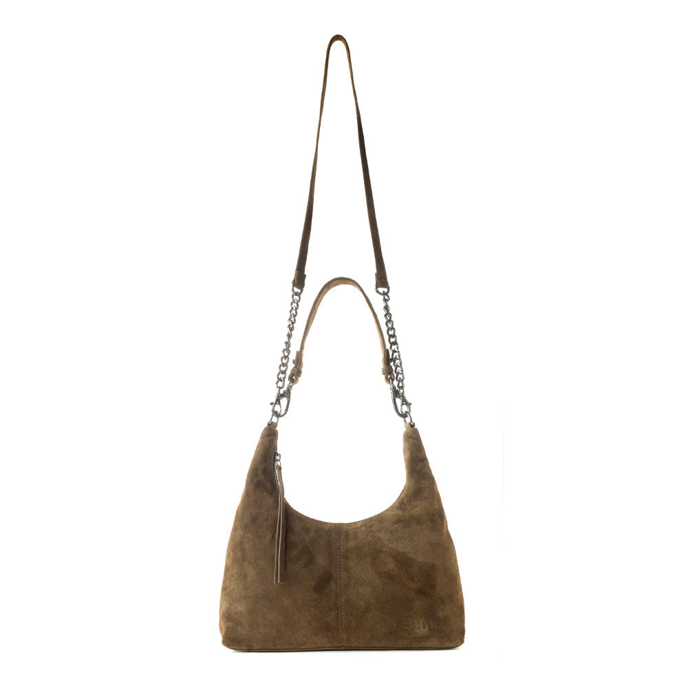 Leather & Hair on Bag | Myra Juniper Trail Genuine Suede Bag for Women