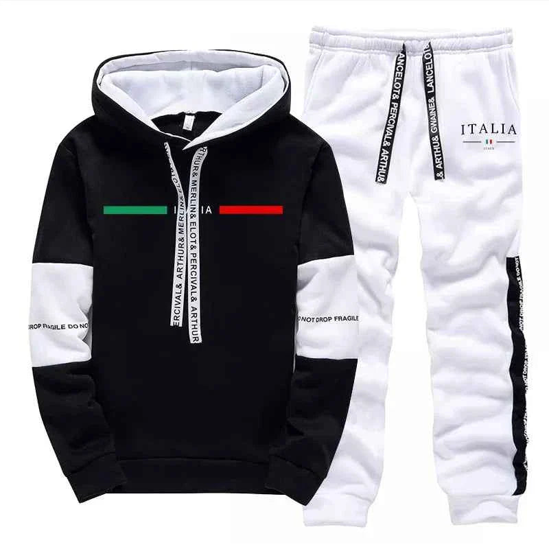 Men's Casual Print Tracksuit Hoodie