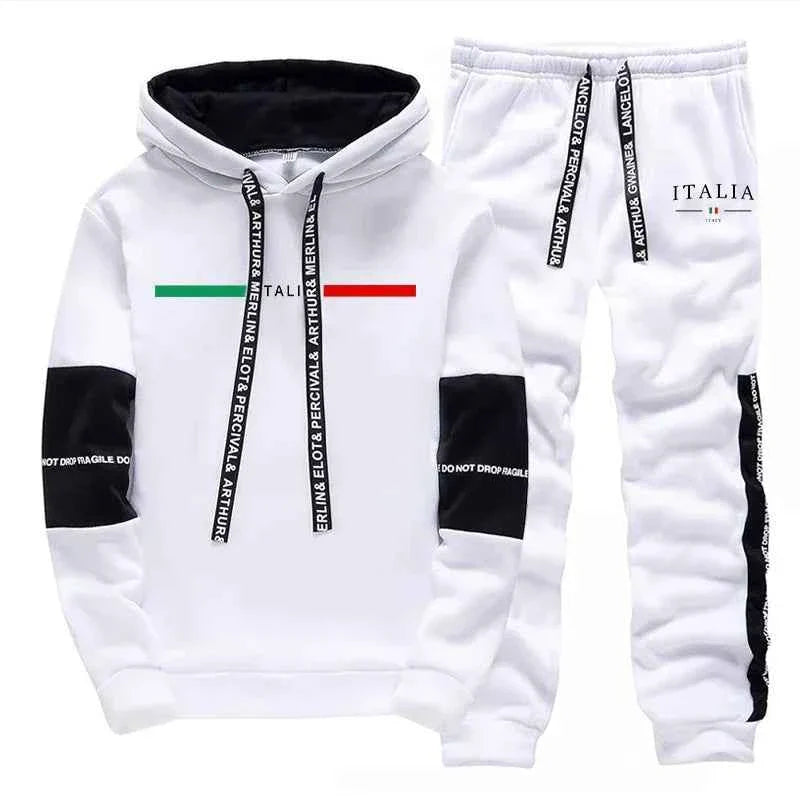 Men's Casual Print Tracksuit Hoodie