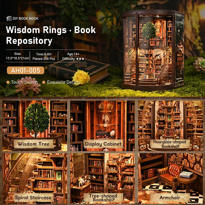 Product | 3d Book Niche "wisdom Ring" Diy Miniature House