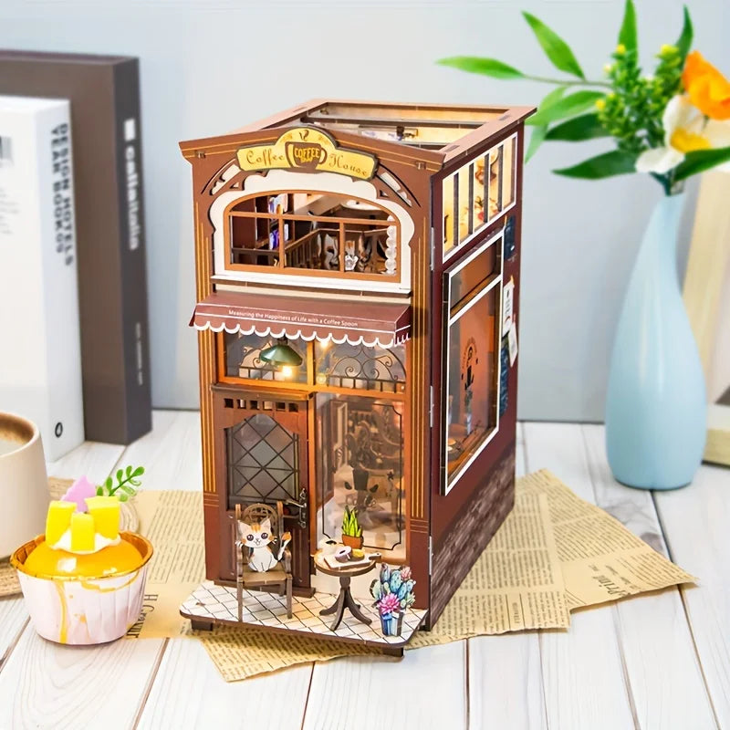 Bookshelf Decor | 1pc,diy Book Nook Kit,assembly Model Kit,bookshelf Decor,home Decor