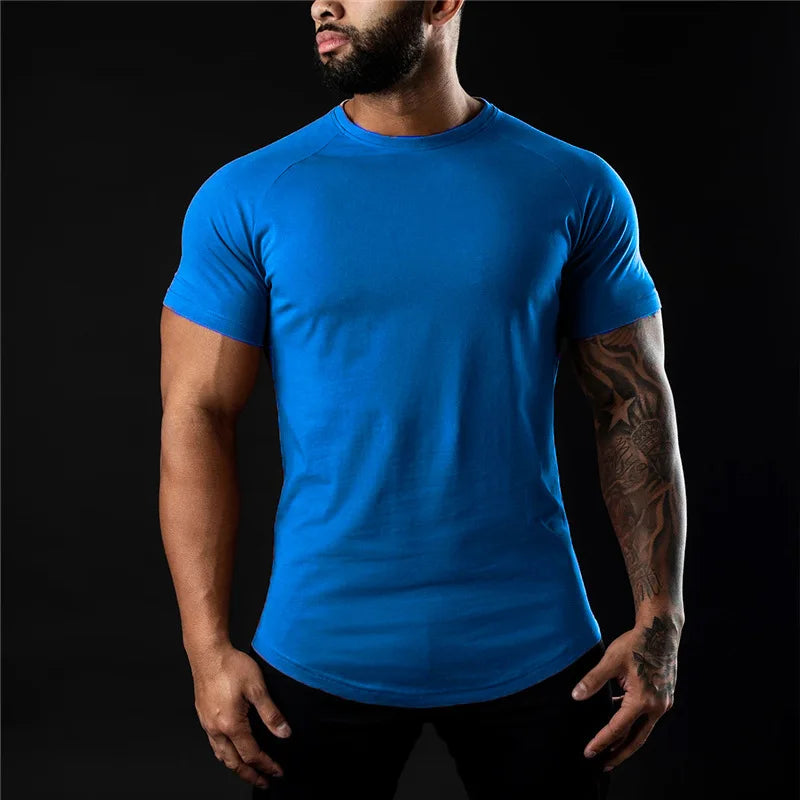 FlexFit Cotton Tee Summer Athletic Muscle Shirt