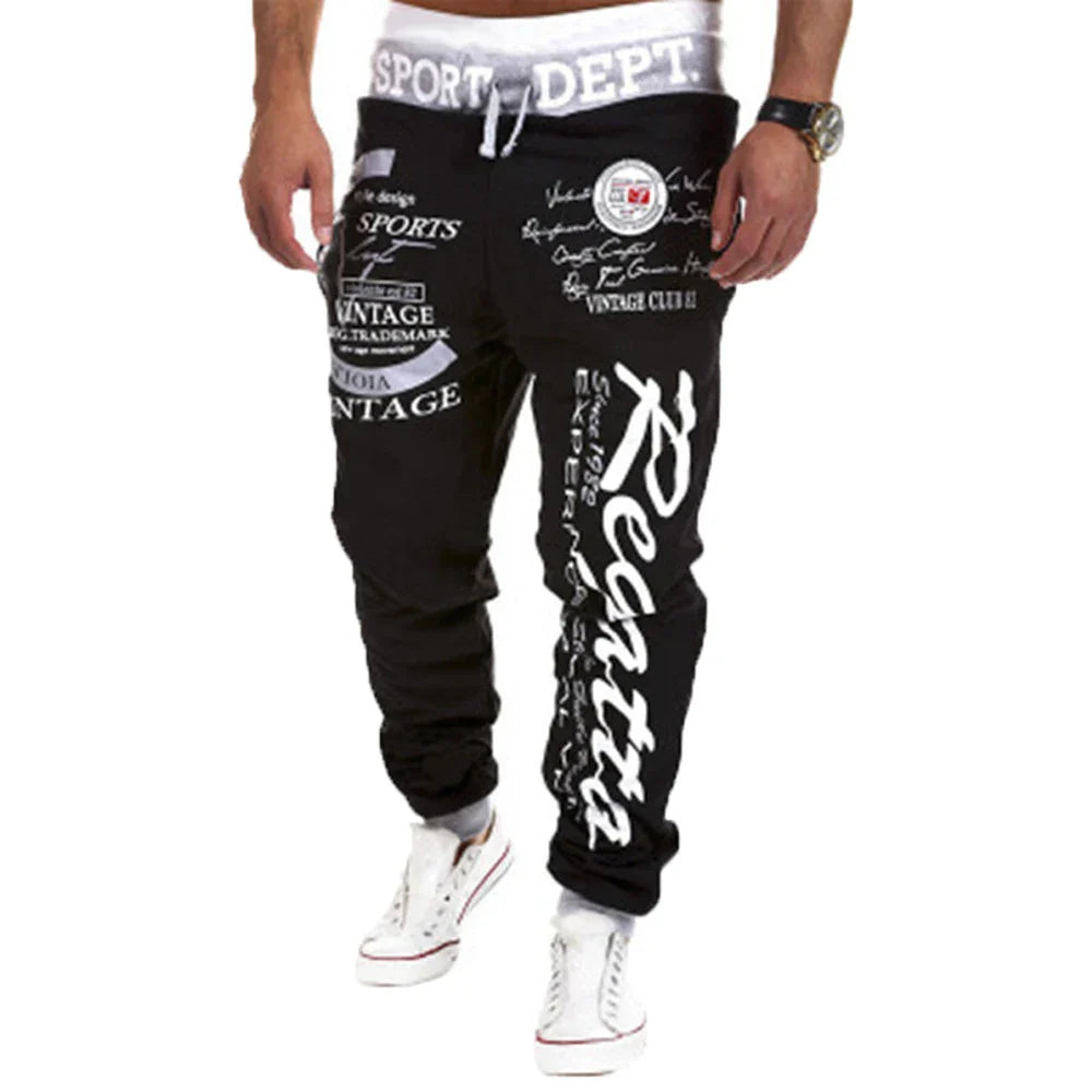 Men's Active Sweatpants Drawstring Elastic Waist