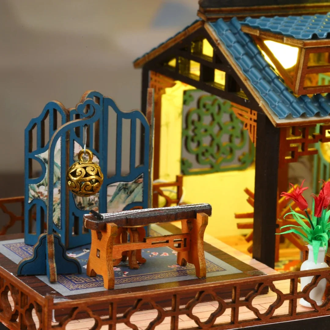 Product | Diy Elegant Orchid Pavilion Miniature Kit